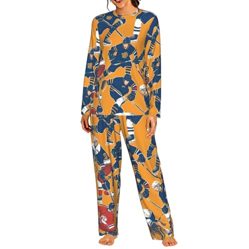 Ensemble pyjama assorti hockey en maille douce haut de gamme pour femme exigeante