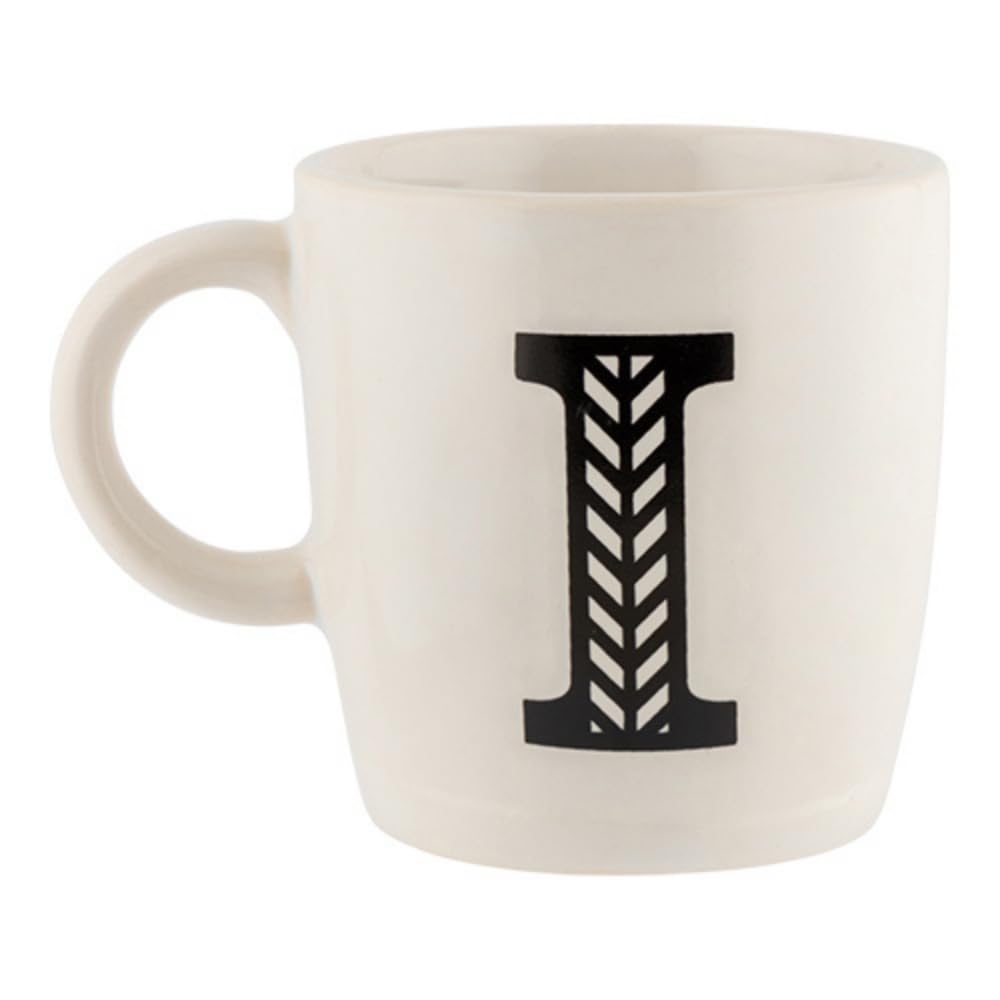FabFinds Hugga Mug with Initials Classic Ceramic Mug Large Gift Coffee Cups 330ml (I)