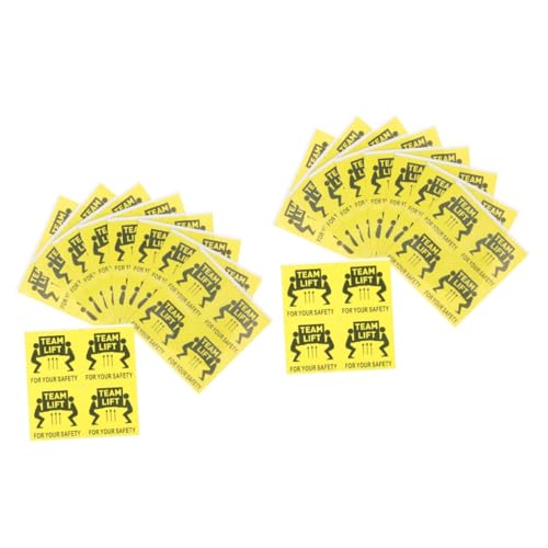 Stickers ascenseur d'équipe pour le déménagement de charges lourdes et cartons en surpoids