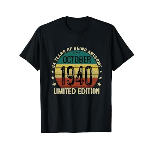 84 Años Cumpleaños Regalos Originale Hombre Octubre 1940 Camiseta