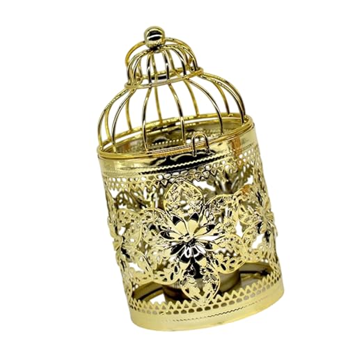 Photophore en métal Suspendu en Forme de Cage à Oiseaux, bougeoirs décoratifs en Forme de Cage à Oiseaux pour décorations de Table de Mariage et de fête