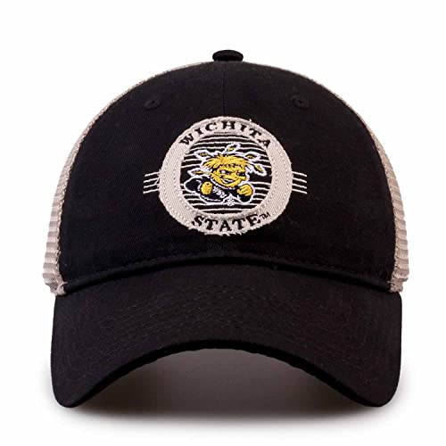 The Game NCAA Snapback - Patch Meshback - Classic Comfort - Adjustable Size - Let Everyone Know which Team You Support (Wichita State Shockers - Black, Adjustable)