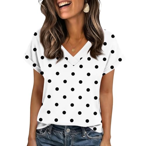 Haut Femme Vélo au Style Bouffant - T Shirt d'Été Tendance Col V