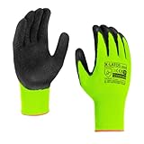 Protezione Superiore: Guanti da lavoro X-LATOS NEON con rivestimento in lattice per alta resistenza ad abrasione, taglio, strappo e perforazione (Certificazione EN 388: 3131X).