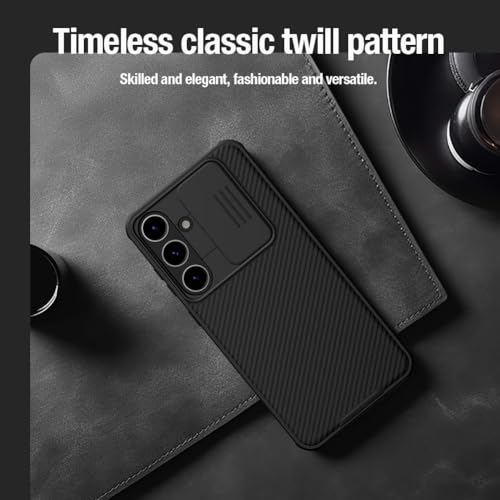 Image of Nilkin Classic Series Compatible for Samsung S24 Plus Case with Camera Cover, [Camera Lens Protector] [Scratch-Resistant] [360 Full Protection] Shockproof Slim Phone Case (Black, S24plus)