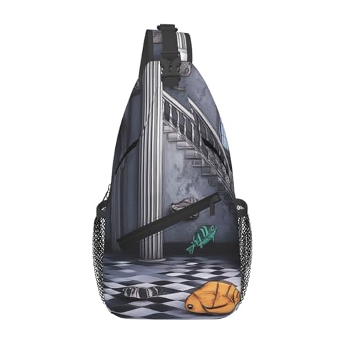 Bolso bandolera cruzado tipo sling negro