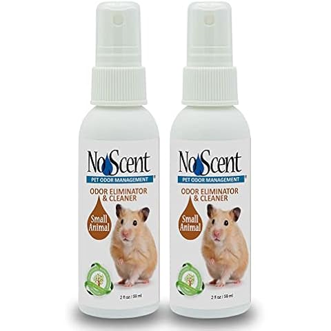 No Scent Small Animal Guinea Pig Cage Cleaner | Hamster & Rabbit Habitat Pet Odor Spray (2 Fl Oz / 59 mL) Pack of 2 Cover
