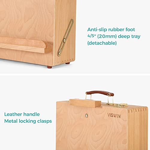 Viswin Extra Large Tabletop Easel Box, Hold Canvas Up To 29", Portable Beech Wood Sketch Box Easel With Storage Box, Art Easel For Painting Canvas, Drawing & Art Supplies, Adults, Beginners, Artists #TOP4
