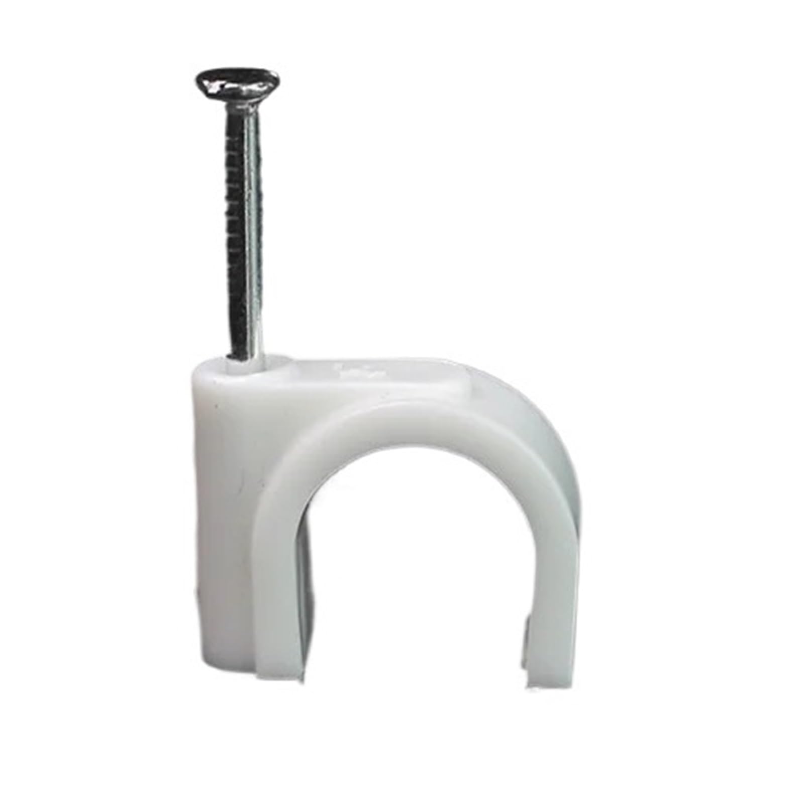 Ensdiepls Square 10Mm 100Pcs Cable Clips, Plastic Flat Nail Cable Clip 100 Pcs(Square 10Mm 100Pcs)