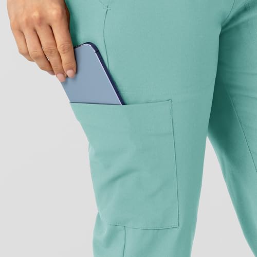 Image of Wink W123 Women's Flex-n-Reach Track Scrub Pant, Black, Large Petite