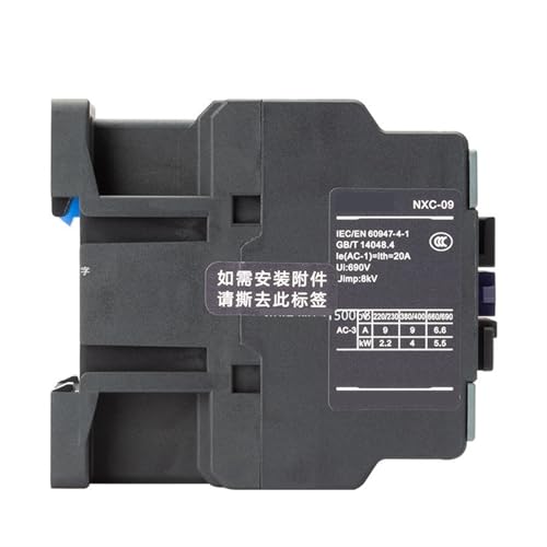 Contacteur de puissance CJX2-6511 triphasé rail DIN 380V Chint - 4