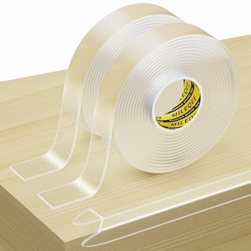 Image of 2Pack Clear Edge Protector Strip, 1.18in x 9.84FT(19.68FT Total), Sharp Edge Wrap Cover Tape, Self Adhesive Protective Bumper Guards for Cabinet Door Desk Glass Table Furniture, Kitchen Countertop