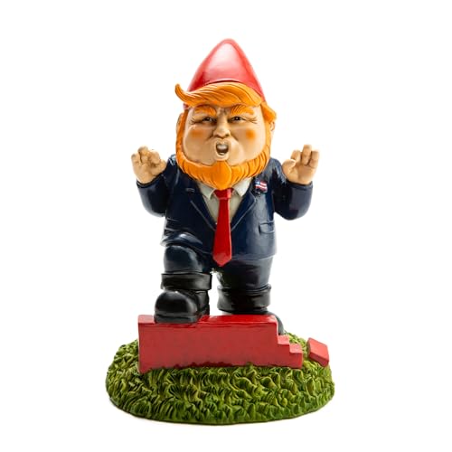 BigMouth Inc Orange Overlord Wall Building Presidential Garden Gnomes Outdoor Statues Funny Garden Gnome Outdoor Statues for Decor