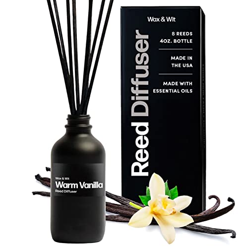 WAX & WIT Reed Diffusers for Home, Vanilla Diffuser, Reed