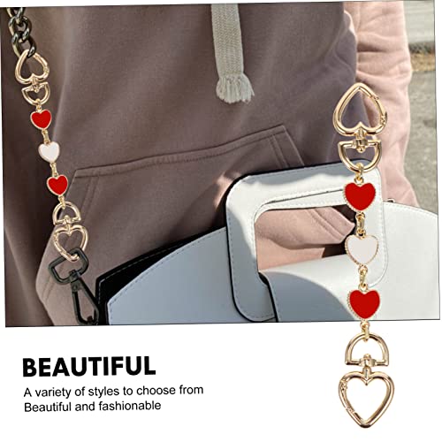 STOBOK 1pc Bag Extension Chain Metal Wallets for Women Red Wallet Clutch Wallet for Women Crossbody Red Purses Crossbody Tote Bag Post Head Buttons Strap Miss Bag Chain Alloy3