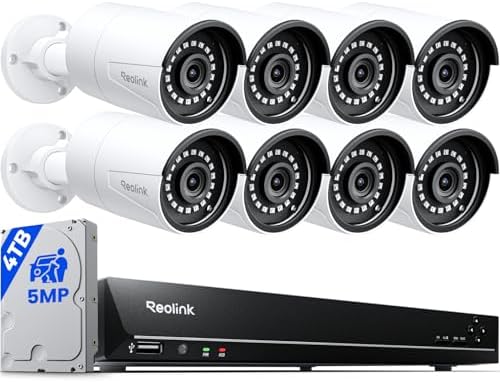 REOLINK 16CH 5MP Home Security Camera System, 8pcs Wired Outdoor ...