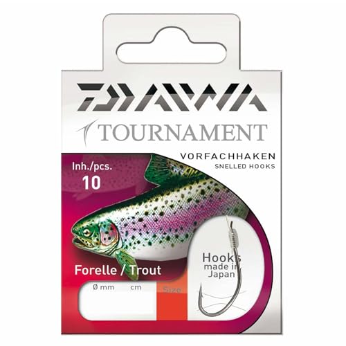 Daiwa Tournament Snelled Trout Hooks 120cm 10pcs miniatura 1