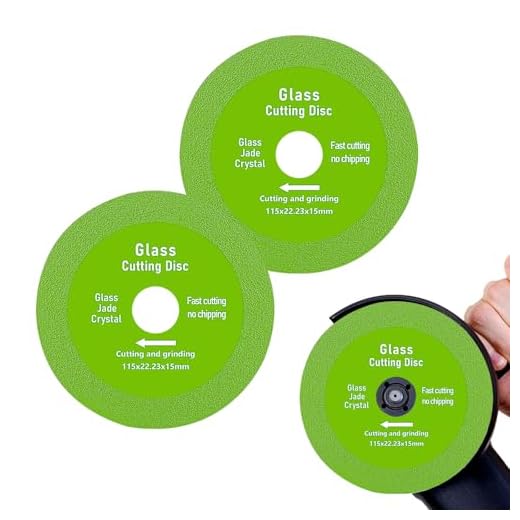 2Pcs Rock Slab Grinding Disc,4.5 Inch Diamond Glass Cutting Disc for Angle Grinder, Ultra-Thin Tile Saw Blade Rock Slab Cutting Wheel, Marble Granite Porcelain