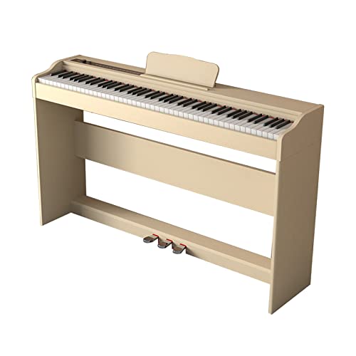 Piano numérique à 88 touches avec clavier à action marteau graduée pleine taille avec support de meuble, piano électrique USB/MIDI for débutant et professionnel (Color : Beige) - Les Beatles, Paul McCartney, John Lennon, RIngo Starr, George Harrison Piano numérique à 88 touches avec clavier à action marteau graduée pleine taille avec support de meuble, piano électrique USB/MIDI for débutant et professionnel (Color : Beige)