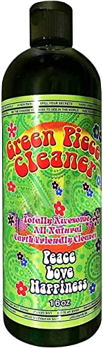 Pro Products Green Piece Cleaner 16 Oz - Free Travel Size - 4 Oz. And A Free Tube Pieces Cleaner! The All Natural Glass Cleaner, Metal And Ceramic Water Bubbler. #TOP1