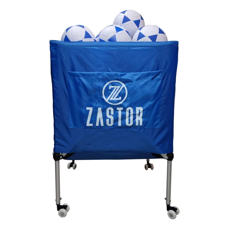 ORKA Carro Porta Balones Plegable Azul Zastor | Capacidad para 20-22 balones