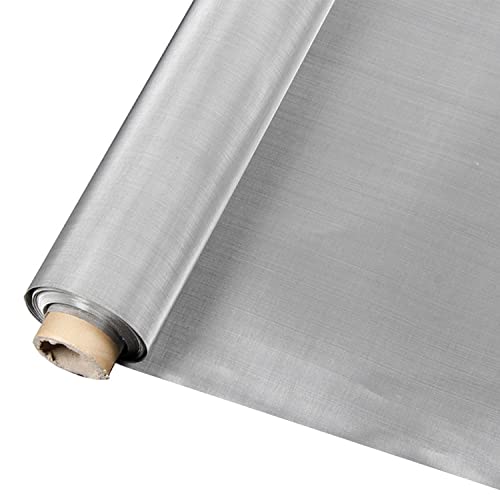 LIEOWYD Stainless Steel Woven Wire Mesh Stainless Steel Wire Mesh 30 Mesh/150 Mesh Steel Woven Mesh Tear Resistant Filter Screen Sheet for Rodent Control Anti Mosquito Insec,Silver-150 Mesh-1.2x2m