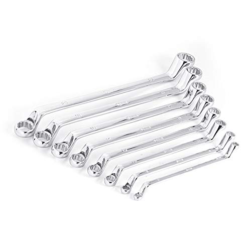 Genius Tools 8Pc Metric Double Ended Offset Ring Wrench Set (Mirror Finish) - De-708M #TOP2