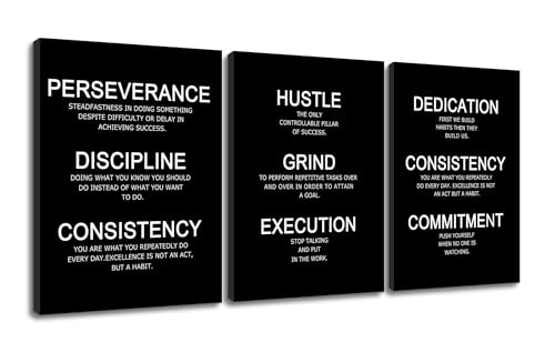 Perseverance Discipline Consistency Motivational Wall Art Success Quote Inspirational Poster