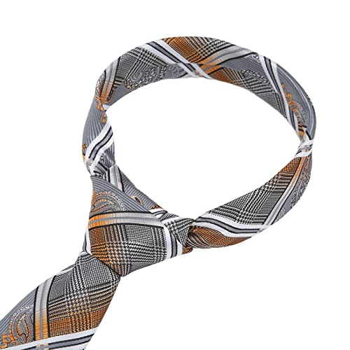 Pssopp Gravata masculina listrada com estampa especial e design de gravata estilo clássico presente