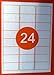 Produktbild 2400 ETIKETTEN A4 64 x 33,9 mm Klebeetiketten Label Aufkleber selbstklebend 100 Blatt Viking