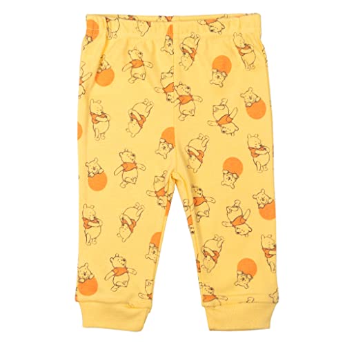 Disney Winnie The Pooh Baby Boys Girls Layette Set: Bodysuit Pants Bib Hat 0-3 Months Yellow #TOP2