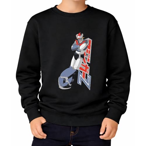 the Fan Tee Sudadera Infantil Sin Capucha de Niño Dibujos Animados Mazinger Z Manga Retro 80 Puños Fuera Mech Z 028 115 9 años