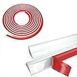 500cm Sockelleiste Selbstklebend 19x2mm Küchenleiste,Flexible Zierleisten für Decken und Arbeitsplatte,Weiß Weichsockelleiste Abschlussleiste Deckenleisten für Boden,Wandfugen,Küchenarbeitsplatte