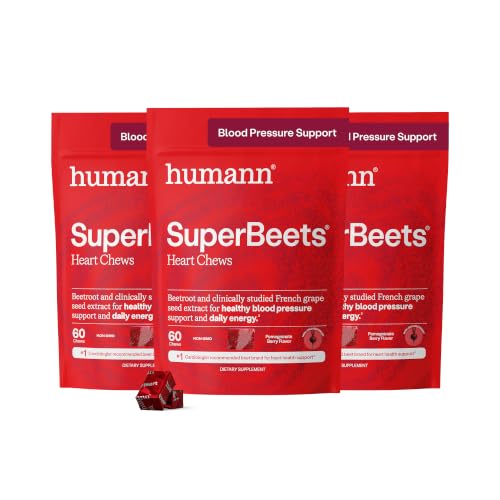 Image of HumanN SuperBeets Heart Chews, Pomegranate Berry Flavor, 180 Ct