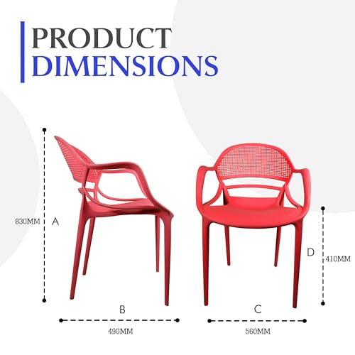 Image of DIYA Sunset Restaurant & Cafe Chair | Designer Plastic Arm Chair