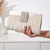 Ksikdeg Elegante Plissierte Abendtasche Mit Strasssteinen Einzigartige Schultertasche Handtasche Für Hochzeiten Und Cocktailpartys Clutch Mit Strasssteinen #2