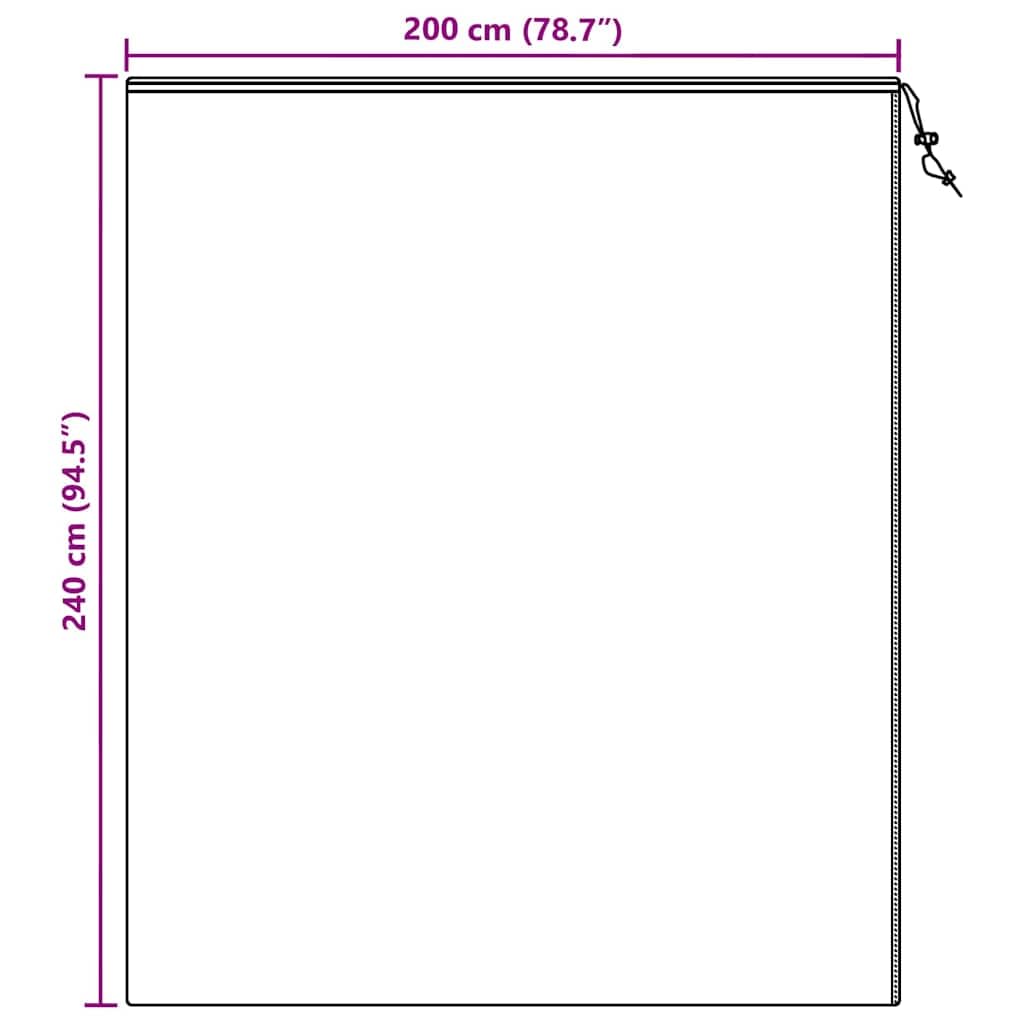 Winterschutz für Pflanzen Beige Vliesstoff 2,4 x 2 m mit Reißverschluss Kordelzugverschluss Wiederverwendbar für Garten Terrasse Außenbereich Schutz Pflanzenpflege Zubehör