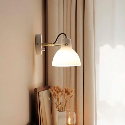 Aplique de pared de cristal de jade blanco con acabado de lujo para comedor y salón 6