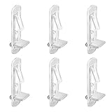 Lanzeuta 30Pcs Shelf Support Pegs Locking Cabinet Shelf Clips, Clear Shelf Holder Plastic Shelf Clip