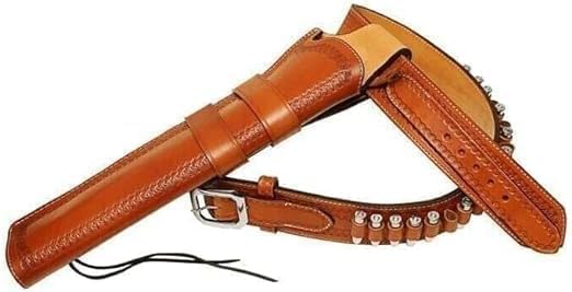 Handcrafted Leather 18" Inch Holster for Mare’s Leg Lever-Action Pistols – Western Ranch Hand Gun Holster for .44, .45 ACP, .38 SPL, .22 LR – Belt & Leg Tie Carry Rig