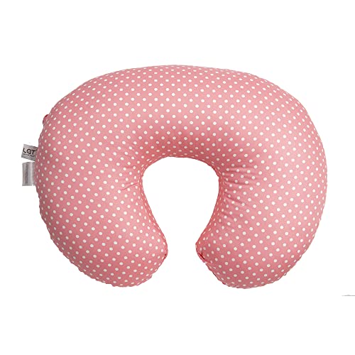 Nursing Pillow for Breastfeeding Baby, Multifunctional Breastfeeding Pillow with Pillowcase U Shape 100% Cotton, Washable Maternity Pillow for Bottle Breast Feeding Infant Support (White Dot)