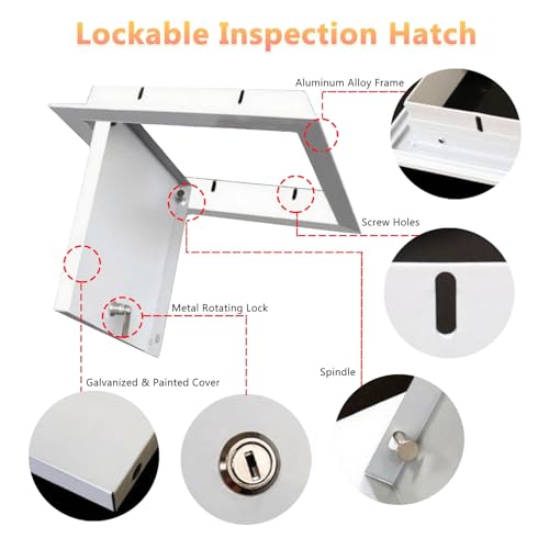 Panel de acceso para techo de 600x600 mm que evita romper el yeso 5