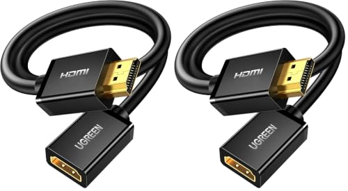 Image of UGREEN 4K@60Hz 2K@240Hz HDMI 2.0 Extender HDMI Extension Cable, 3FT (Pack of 2)