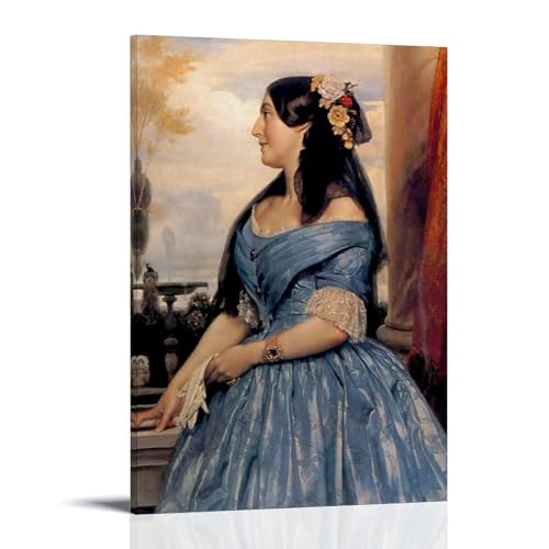 Impression sur toile femme de Frederic Leighton avec cadre 40x60cm