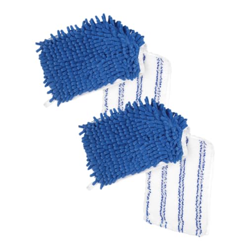 Homoyoyo 2 piezas Almohadillas Reutilizables de Chenille para Mopa Paños de Microfibra Absorbentes y Secado Rápido Repuesto para Cabezal de Mopa Limpieza Húmedos y Secos