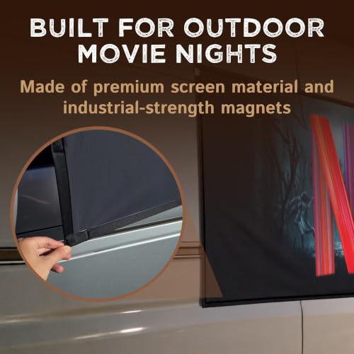 Pantalla magnética de proyector HD con formato panorámico portátil para coche 6