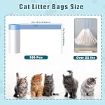 160 Count Cat Litter Box Bags, Self Cleaning Litter Box Bags Compatible with Litter Box Robot 3 & 4, (10-12 Gallons)