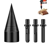 AVCXEC Holzspalter Schraube Kegel, 42mm Brennholzspalter Bohrer, Brennholzbohrer Holzspalter, Spaltholzkegel Holzspalterbohrer mit 3 Bohrgriffe, für den Haushalt