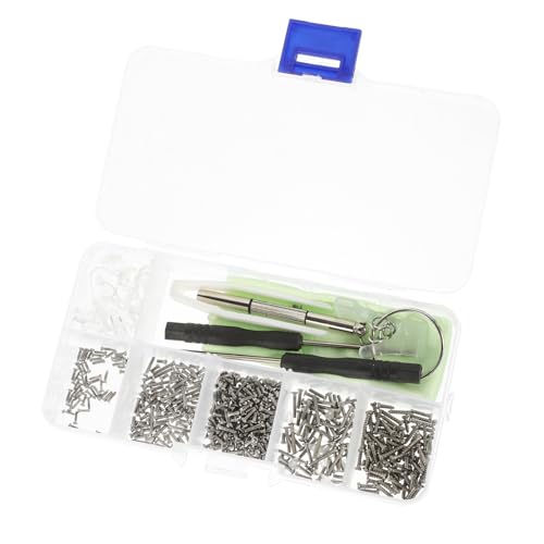 ELAYARD 眼鏡修理キット 点 多種ネジ入り 携帯便利 小型精密ドライバー付 サングラス 時計 ジュエリー対応 眼鏡鼻パッド用ス ランダムカラー