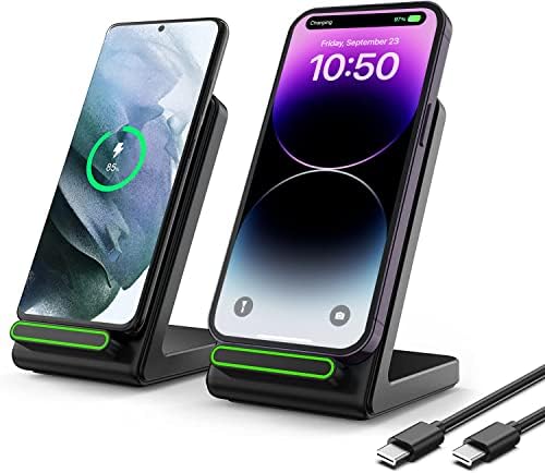 GEEKREA Wireless Charger, 3 in 1 Charging Station with 18W QC 3.0 Adapter for iPhone 14/13/12/11/Pro/Pro Max/XS/X/8, Charging Dock for Apple Watch 2-7, Qi-Certified Charger Stand for AirPods Pro/3/2